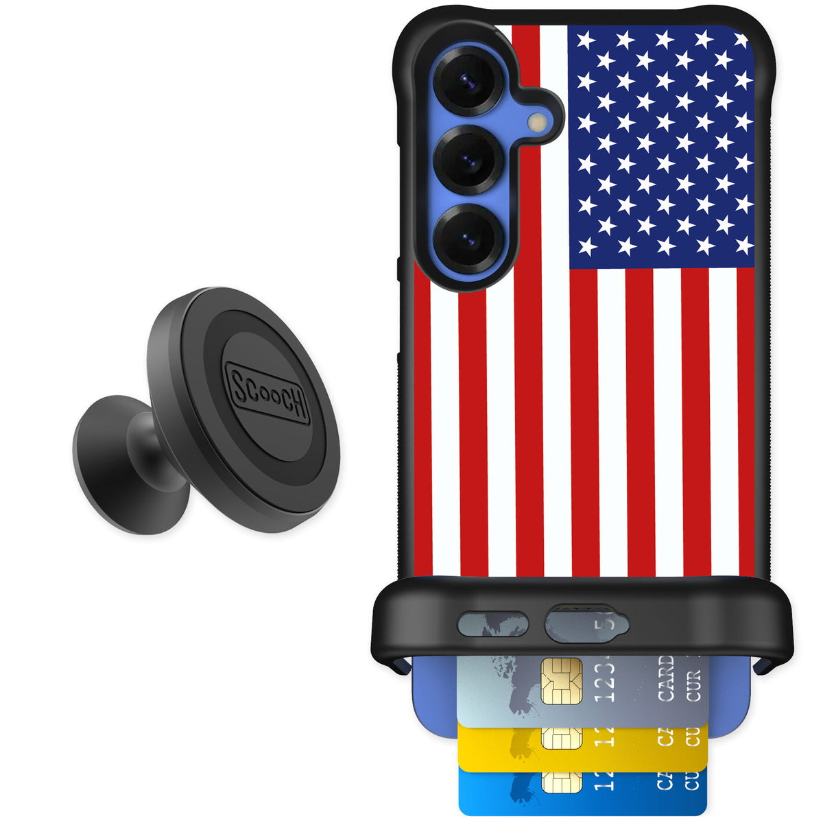 Scooch Wingmate Stars And Stripes for Galaxy S25+ — Starter Bundle