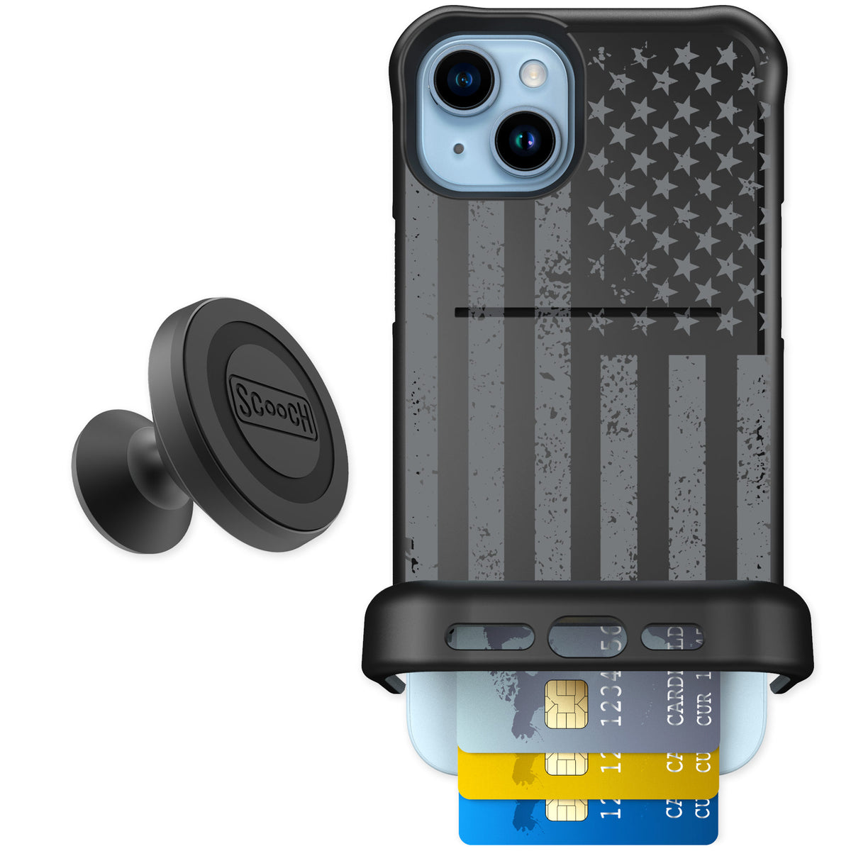 Scooch Wingmate Weathered Glory for iPhone 15 Plus — Starter Bundle