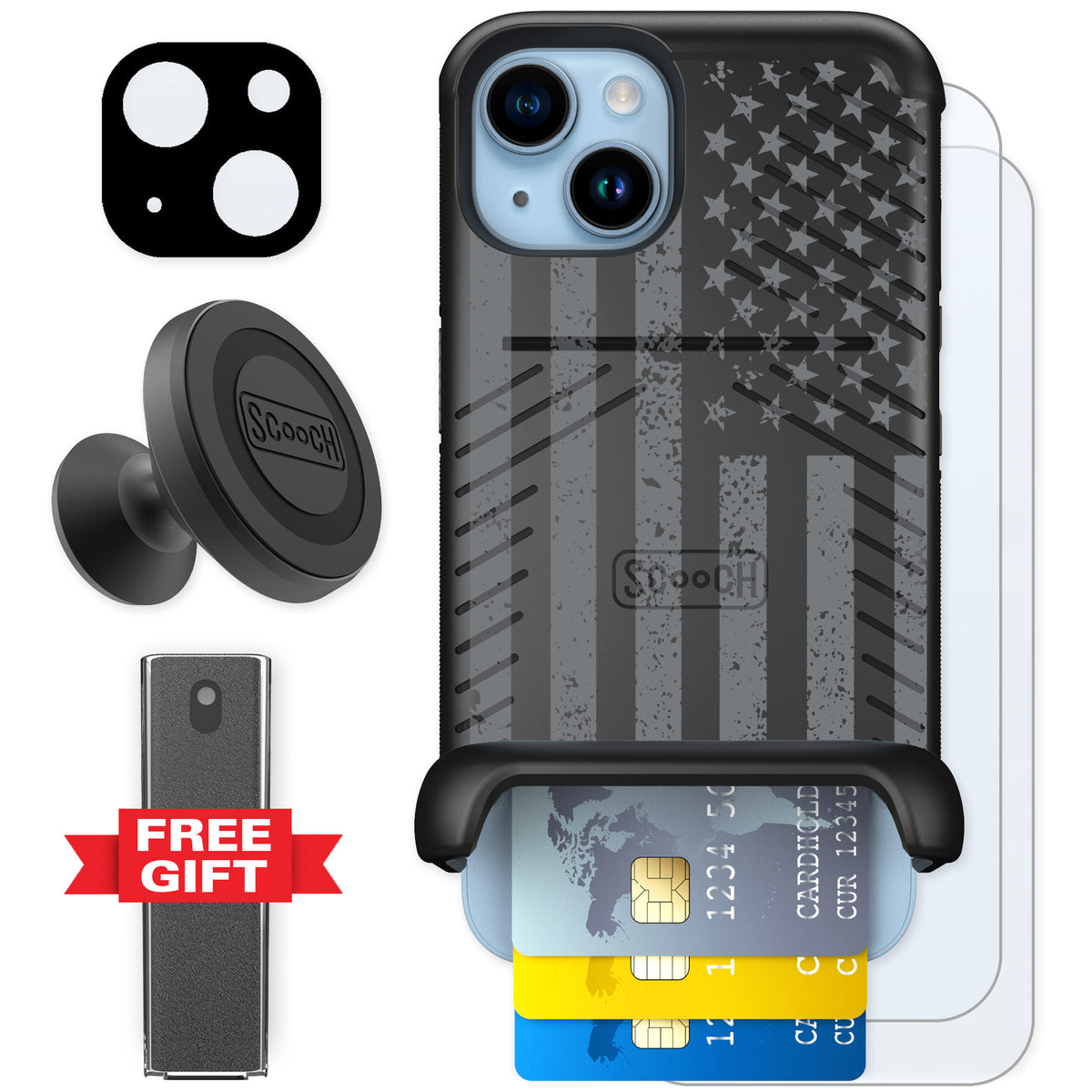Scooch Wingmate Weathered Glory for iPhone 14 — Defender Bundle