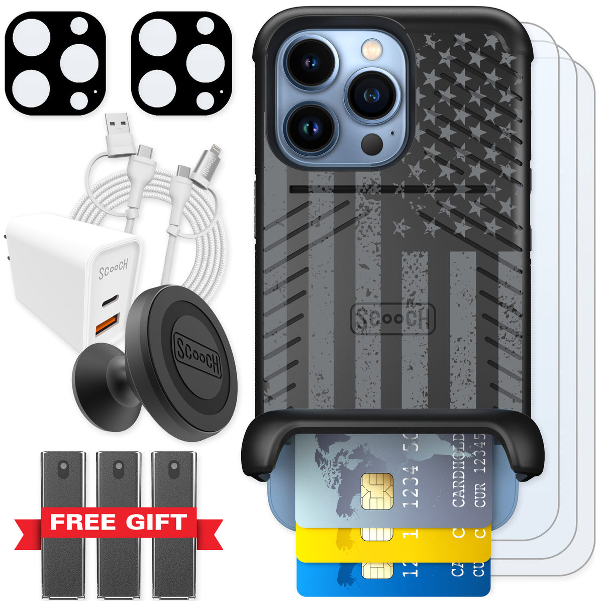 Scooch Wingmate Weathered Glory for iPhone 13 Pro — Ultimate Bundle