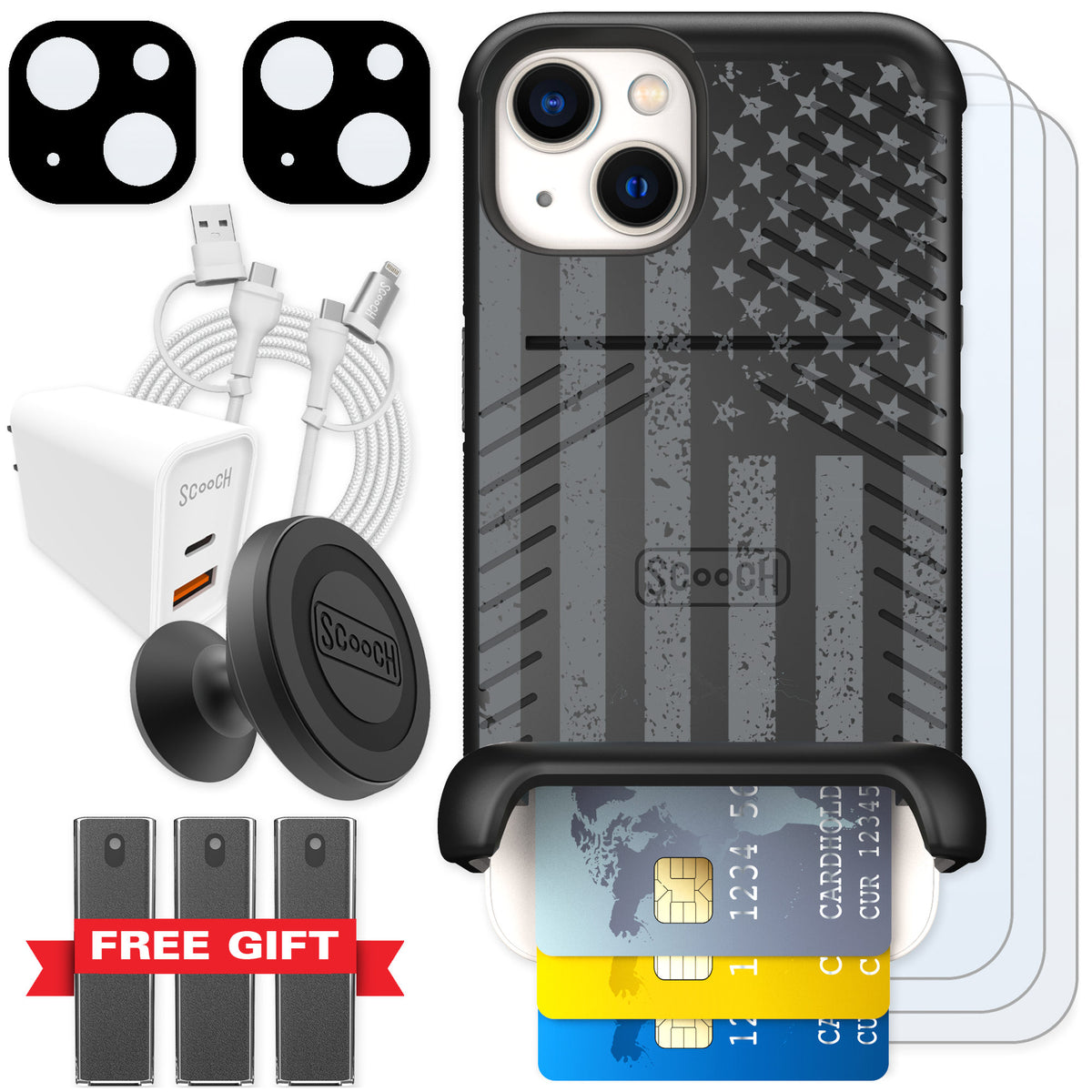 Scooch Wingmate Weathered Glory for iPhone 13 — Ultimate Bundle