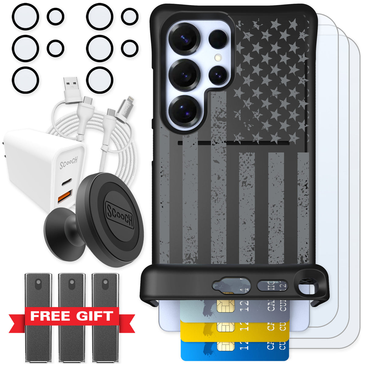 Scooch Wingmate Weathered Glory for Galaxy S25 Ultra — Ultimate Bundle