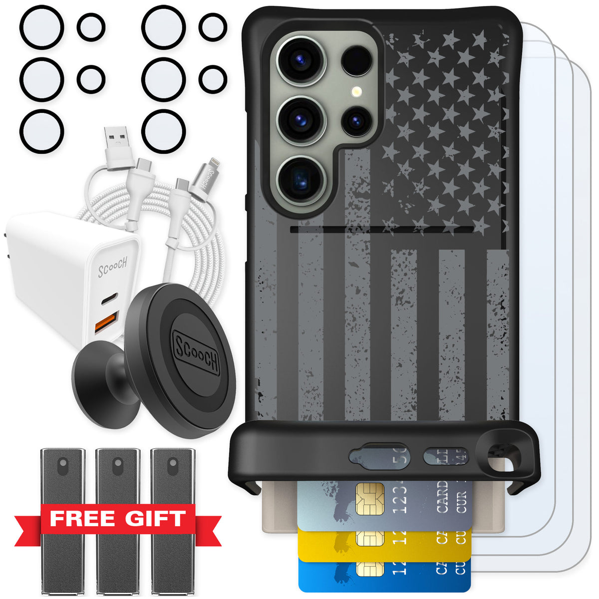 Scooch Wingmate Weathered Glory for Galaxy S24 Ultra — Ultimate Bundle