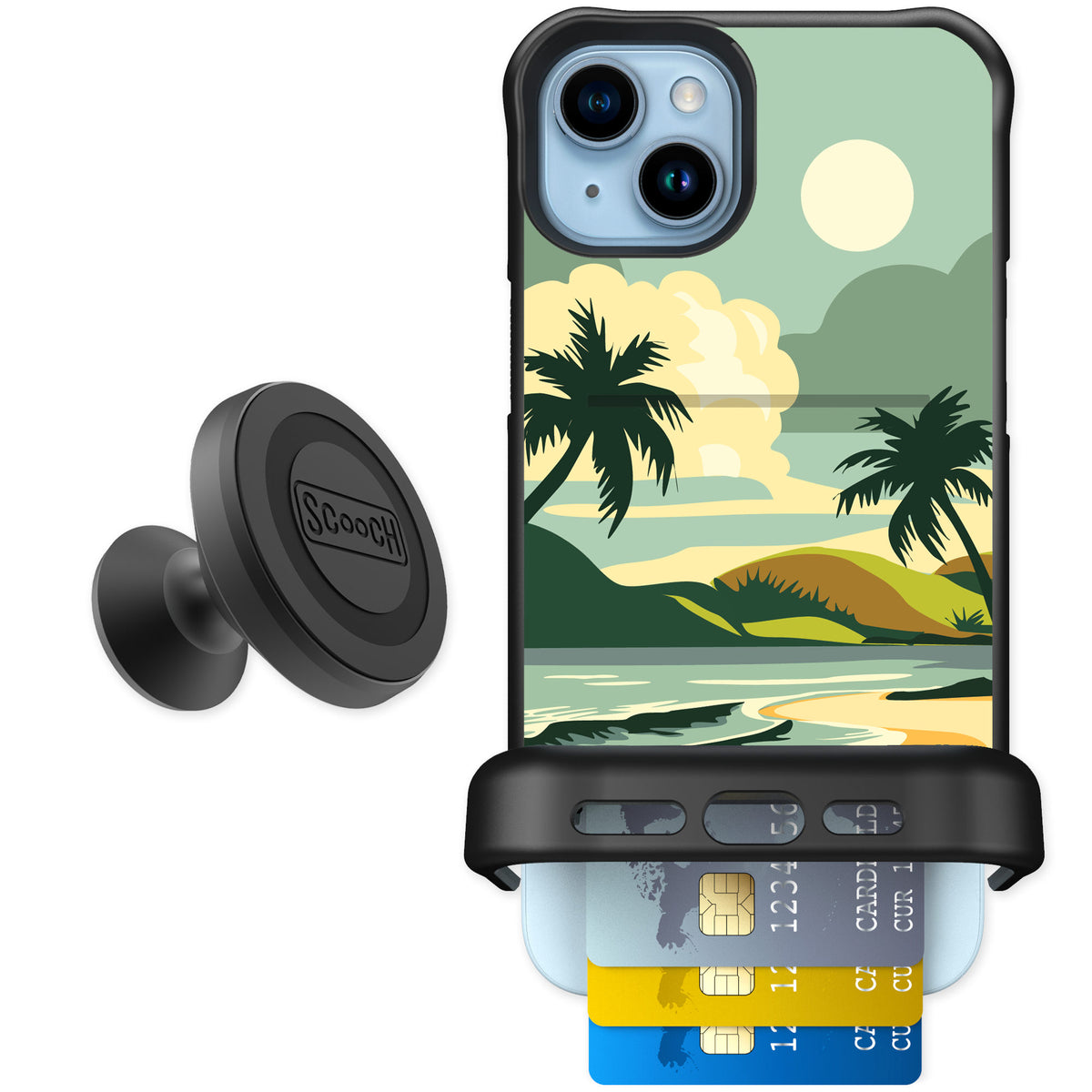 Scooch Wingmate Paradise Cove for iPhone 15 Plus — Starter Bundle