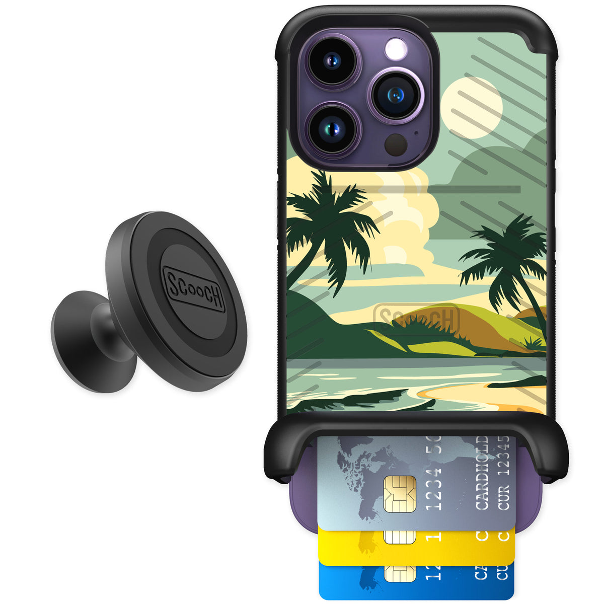 Scooch Wingmate Paradise Cove for iPhone 14 Pro — Starter Bundle