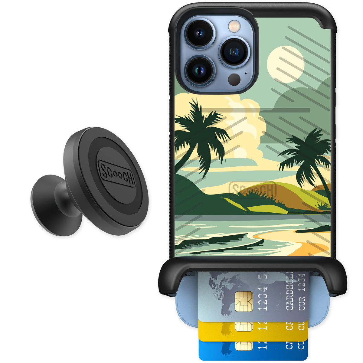 Scooch Wingmate Paradise Cove for iPhone 13 Pro Max — Starter Bundle
