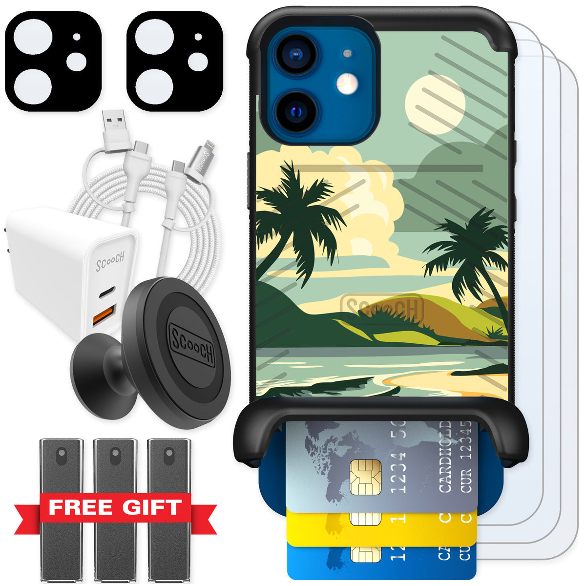 Scooch Wingmate Paradise Cove for iPhone 12 — Ultimate Bundle