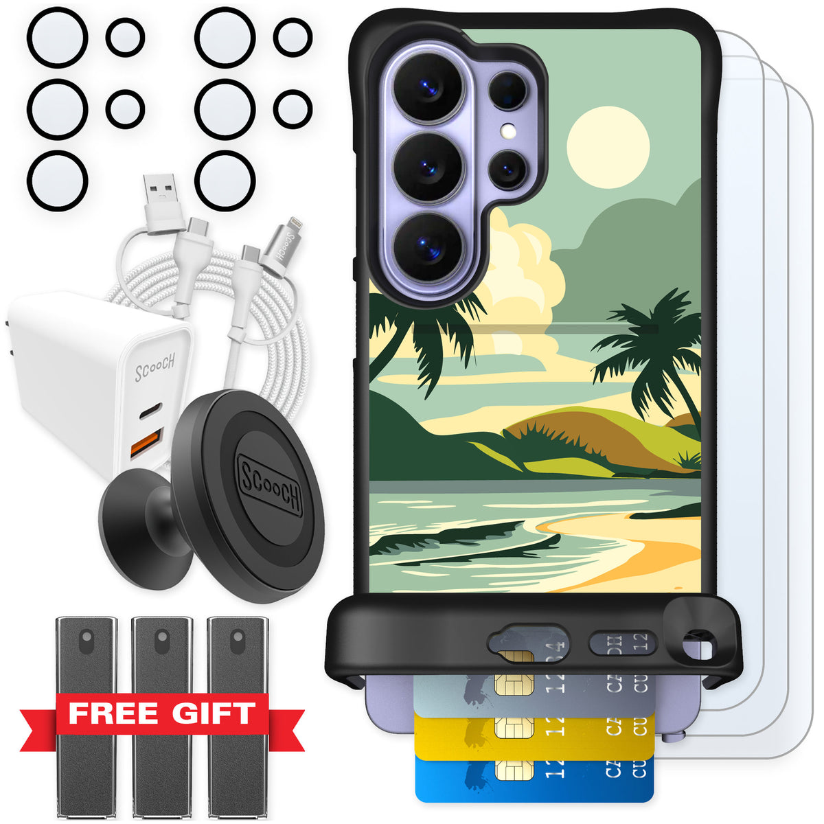 Scooch Wingmate Paradise Cove for Galaxy S26 Ultra — Ultimate Bundle