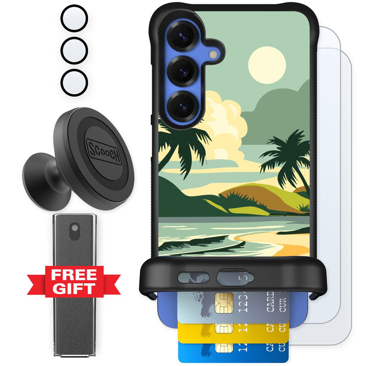 Scooch Wingmate Paradise Cove for Galaxy S25+ — Defender Bundle
