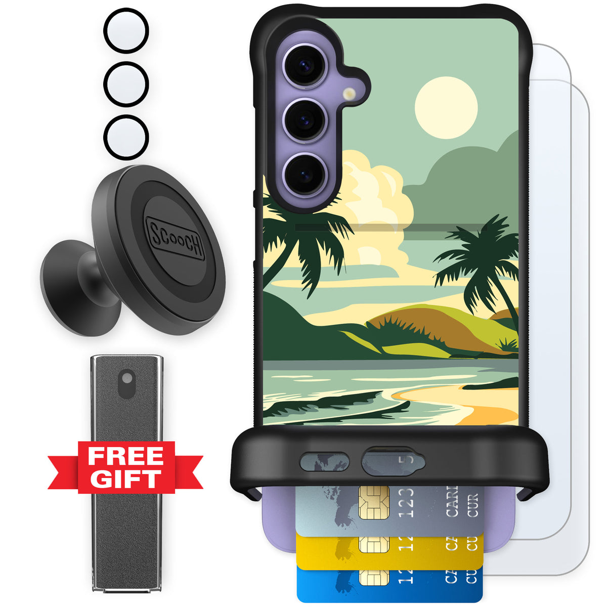 Scooch Wingmate Paradise Cove for Galaxy S24+ — Defender Bundle