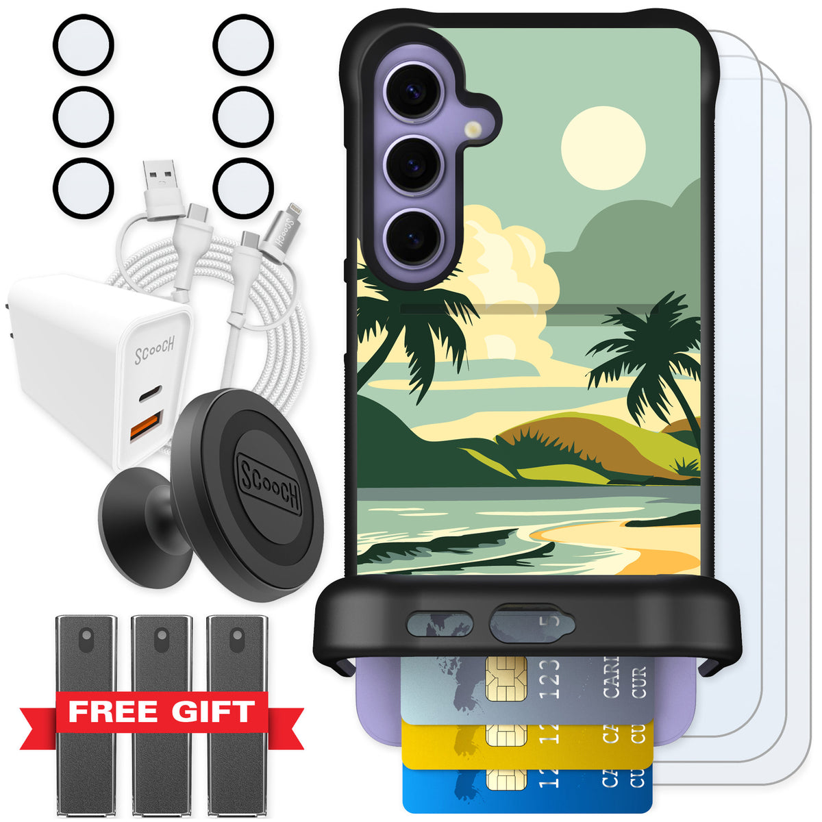 Scooch Wingmate Paradise Cove for Galaxy S24+ — Ultimate Bundle