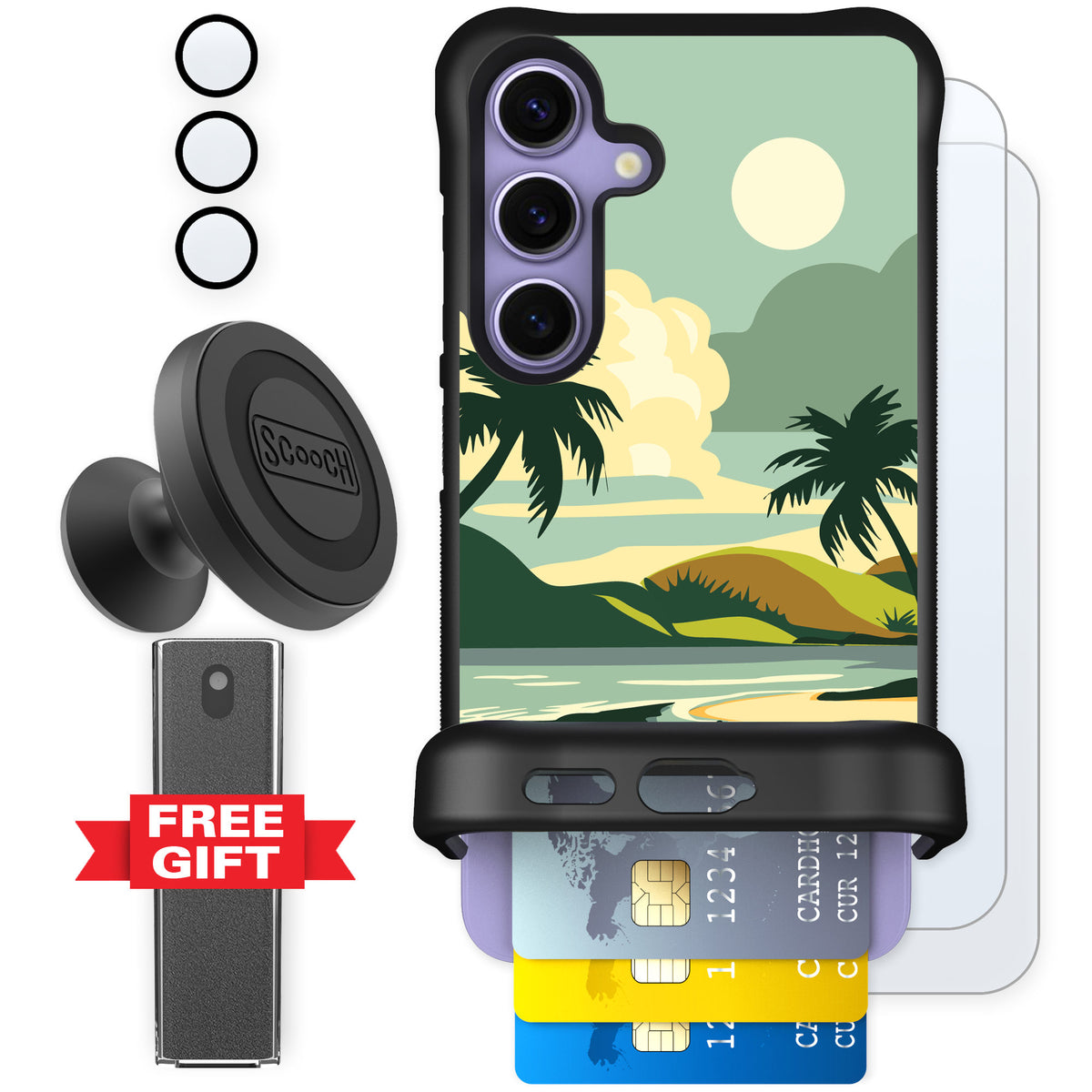 Scooch Wingmate Paradise Cove for Galaxy S24 — Defender Bundle