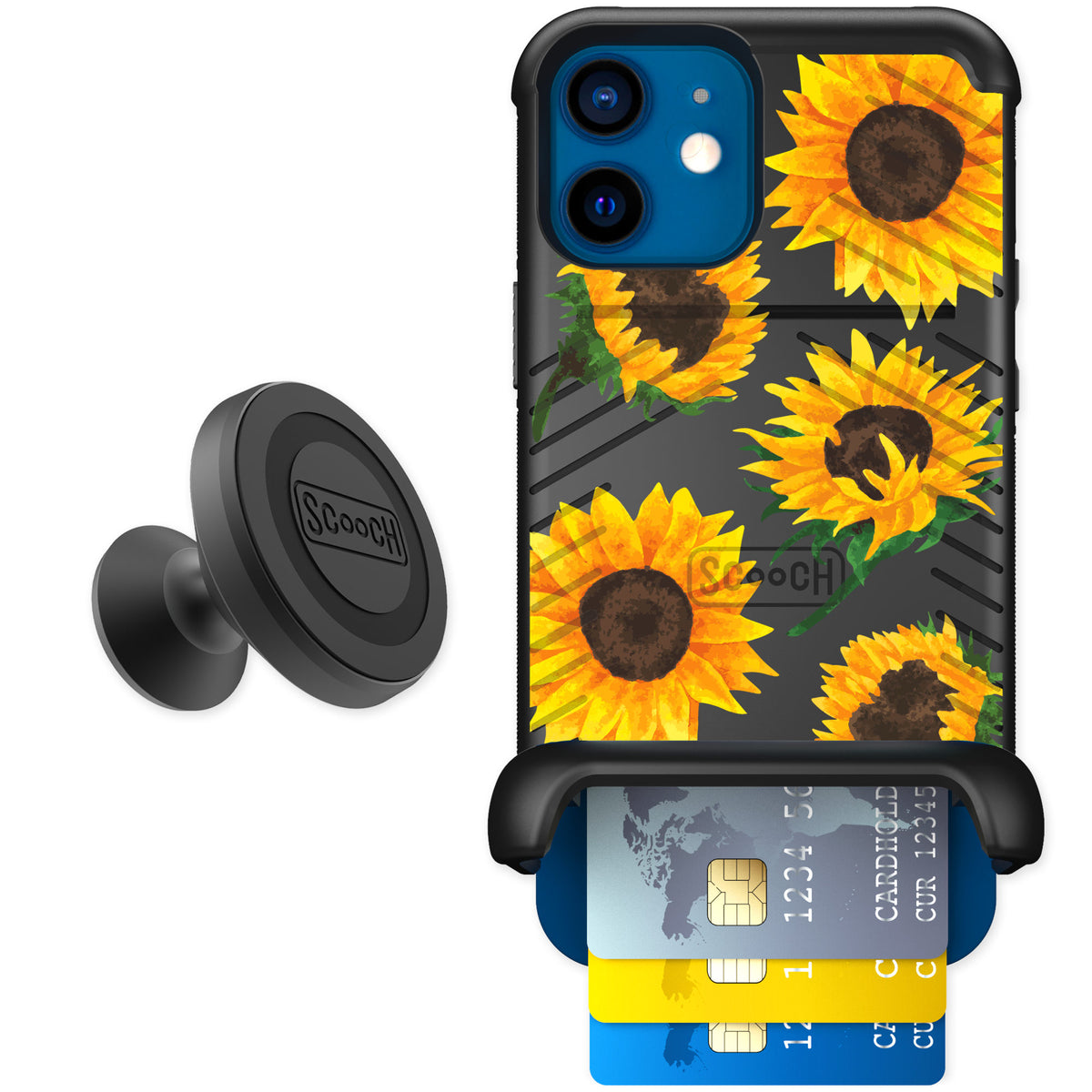 Scooch Wingmate Sunflower Frenzy for iPhone 12 — Starter Bundle