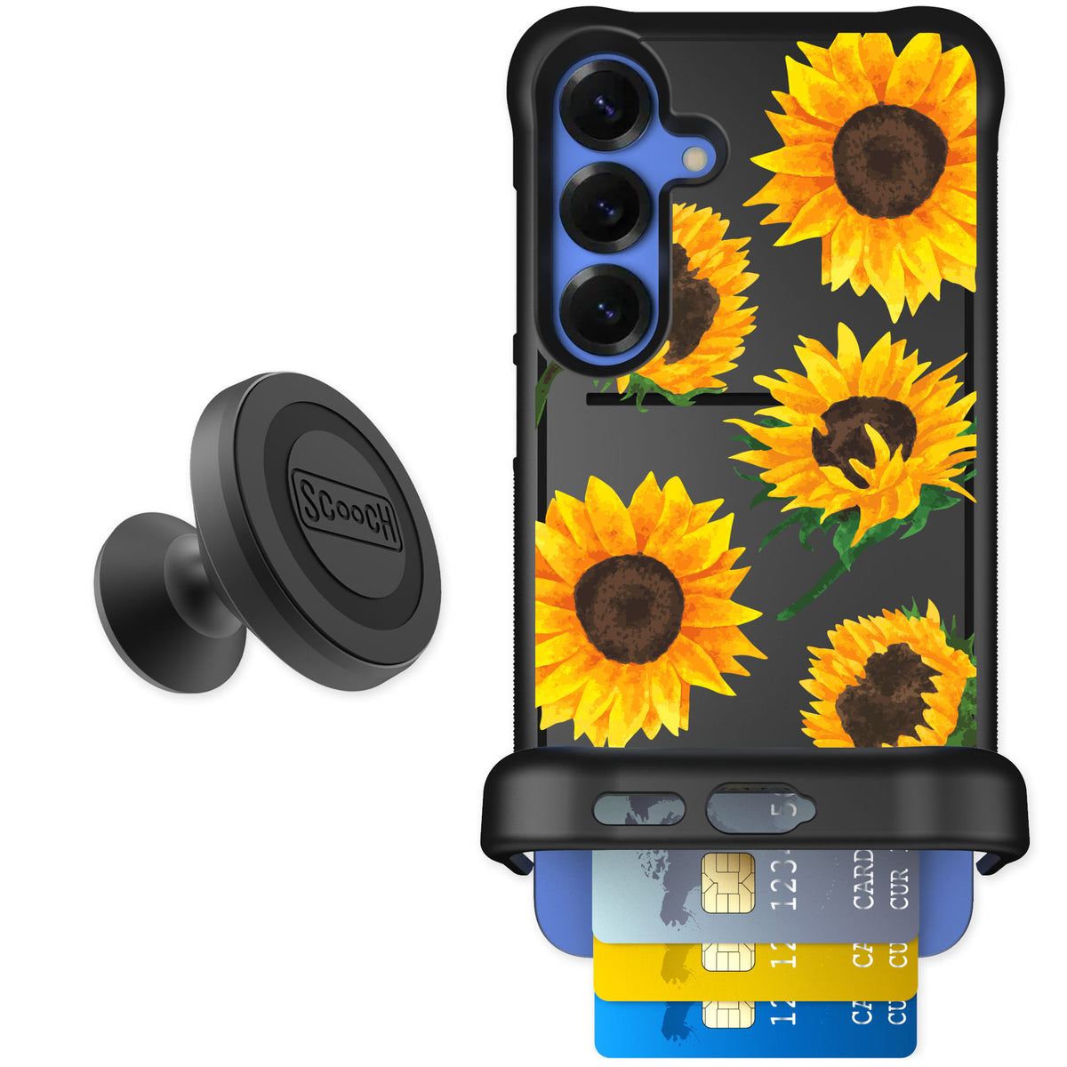 Scooch Wingmate Sunflower Frenzy for Galaxy S25+ — Starter Bundle