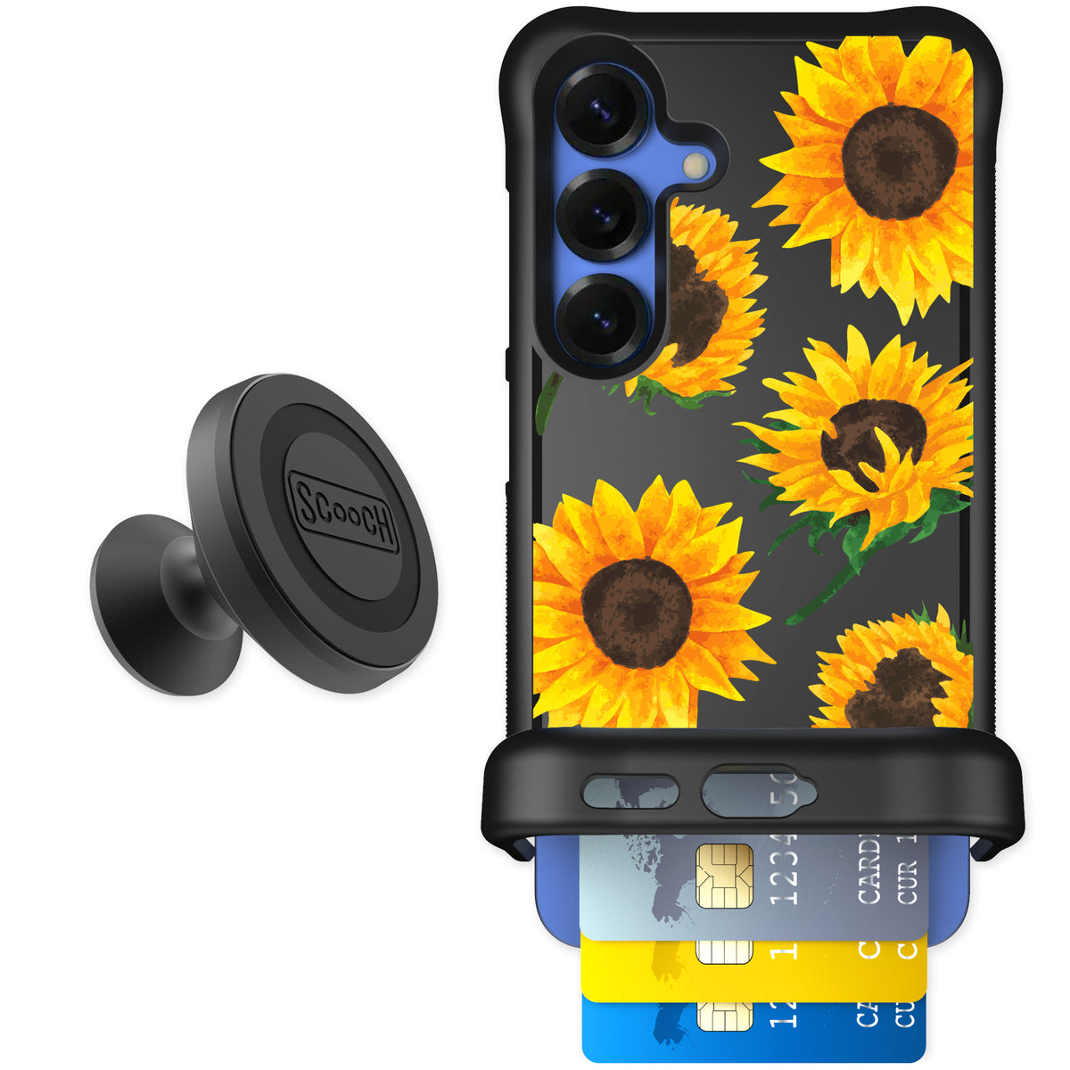 Scooch Wingmate Sunflower Frenzy for Galaxy S25 — Starter Bundle