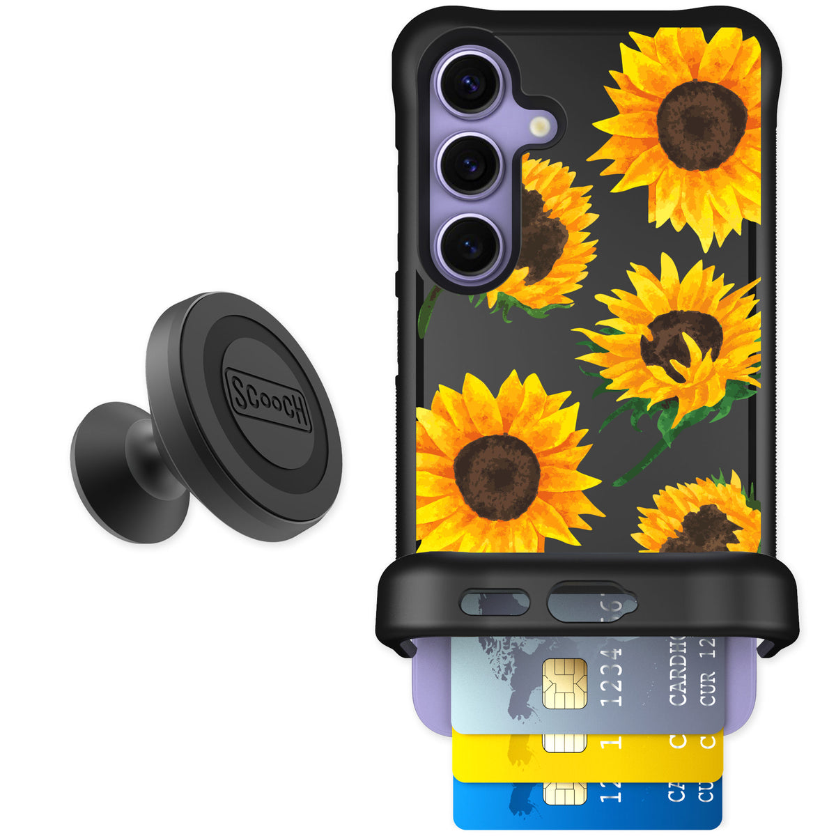 Scooch Wingmate Sunflower Frenzy for Galaxy S24 — Starter Bundle