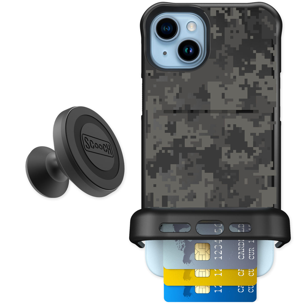 Scooch Wingmate Digi Camo for iPhone 14 Plus — Starter Bundle