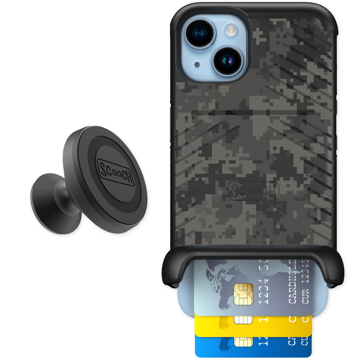 Scooch Wingmate Digi Camo for iPhone 14 — Starter Bundle