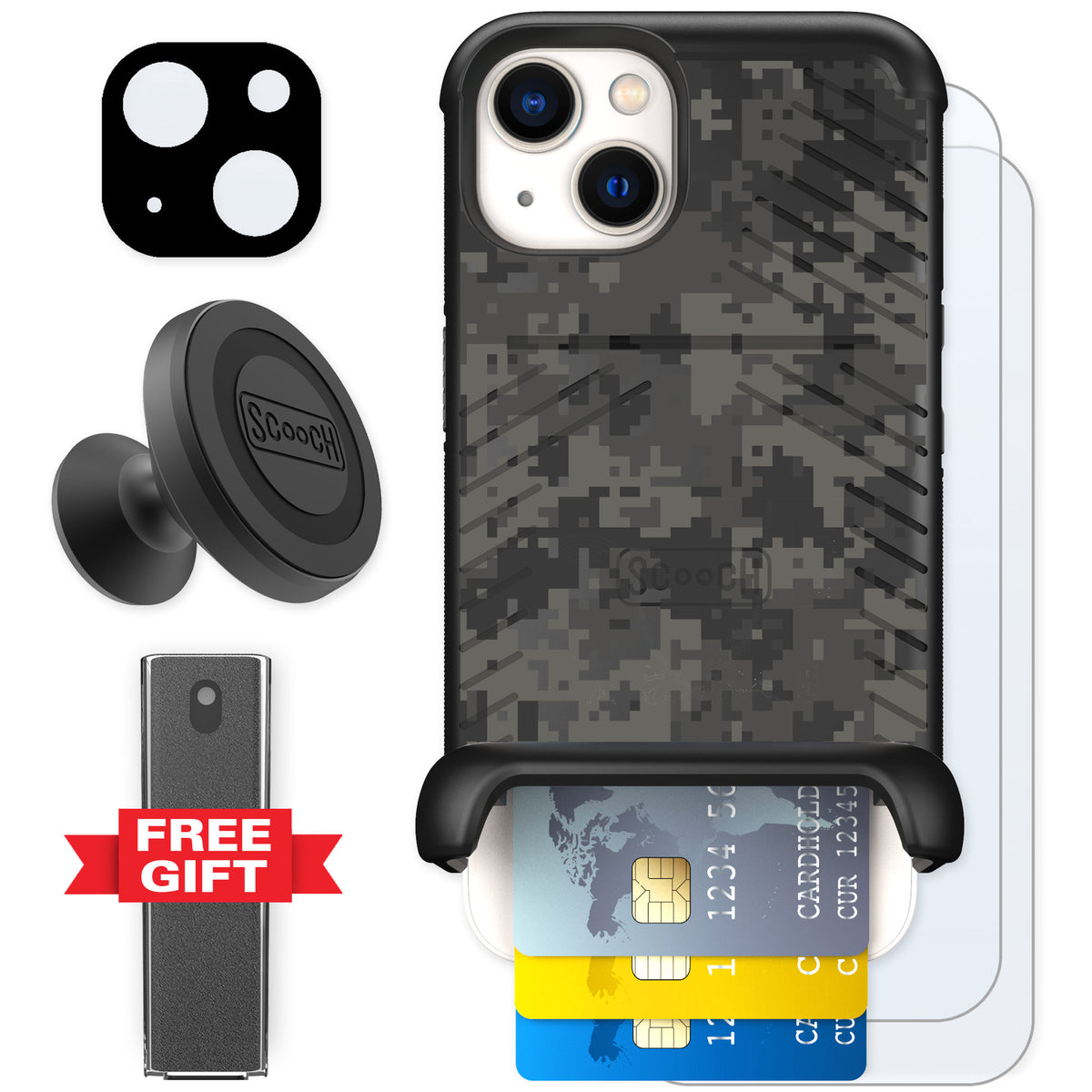 Scooch Wingmate Digi Camo for iPhone 13 — Defender Bundle