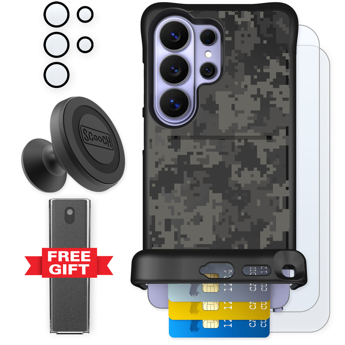Scooch Wingmate Digi Camo for Galaxy S26 Ultra — Defender Bundle