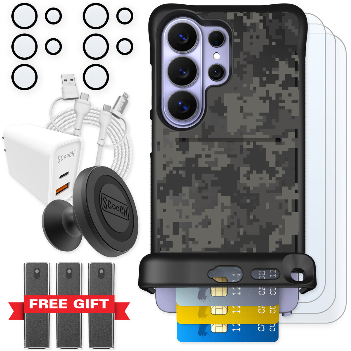 Scooch Wingmate Digi Camo for Galaxy S26 Ultra — Ultimate Bundle