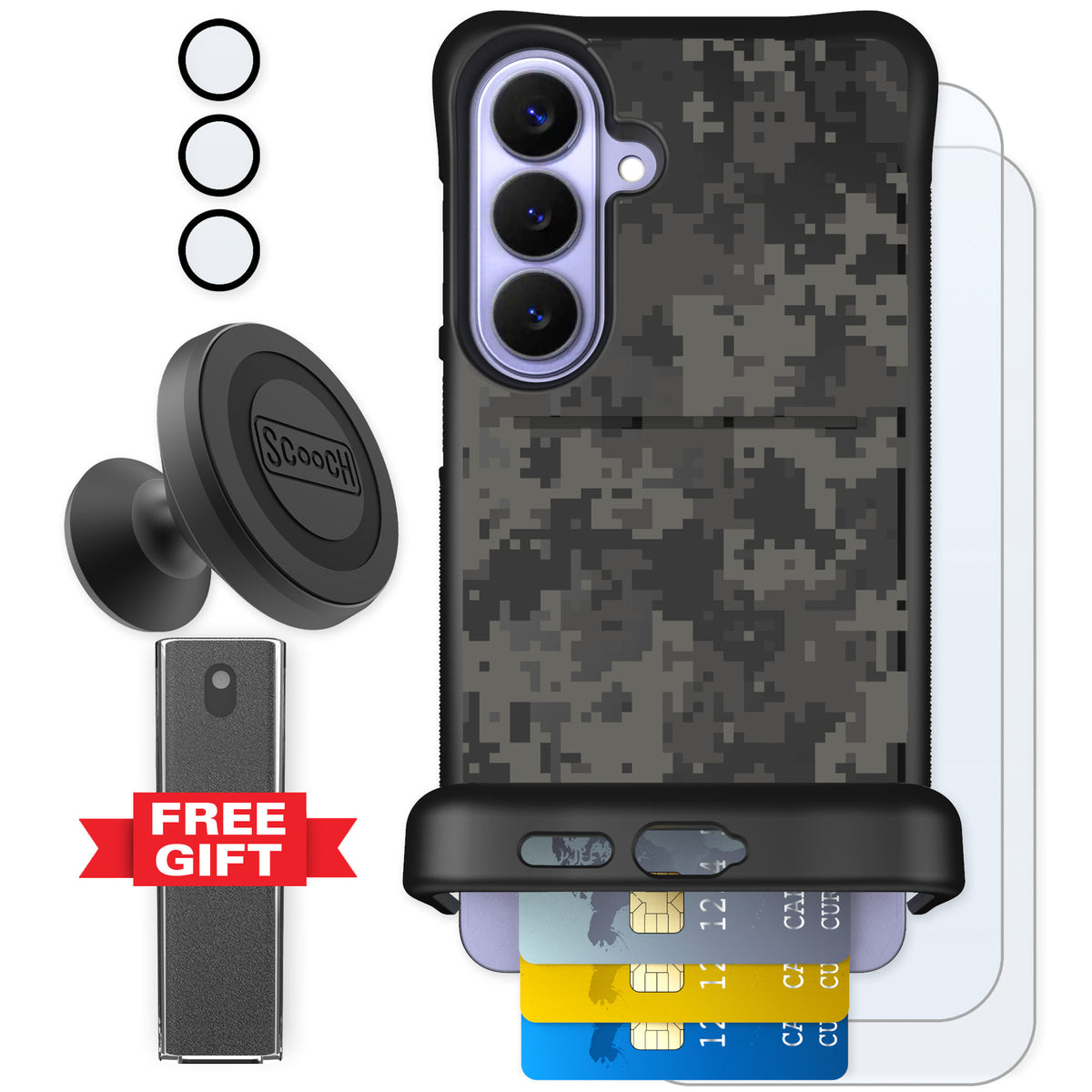 Scooch Wingmate Digi Camo for Galaxy S26+ — Defender Bundle