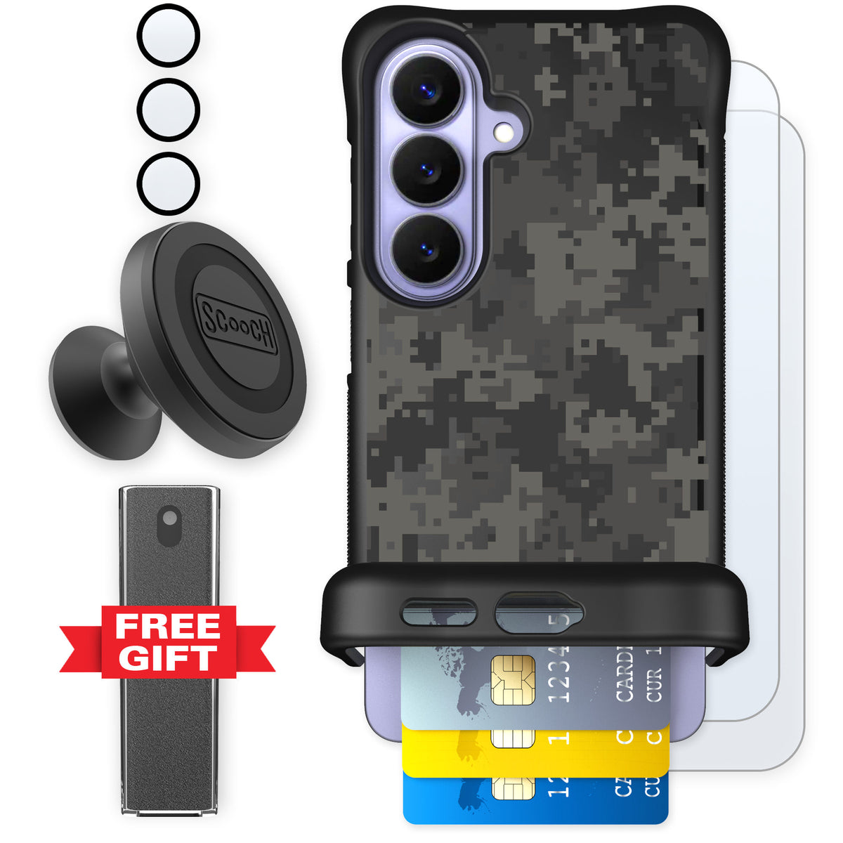 Scooch Wingmate Digi Camo for Galaxy S26 — Defender Bundle