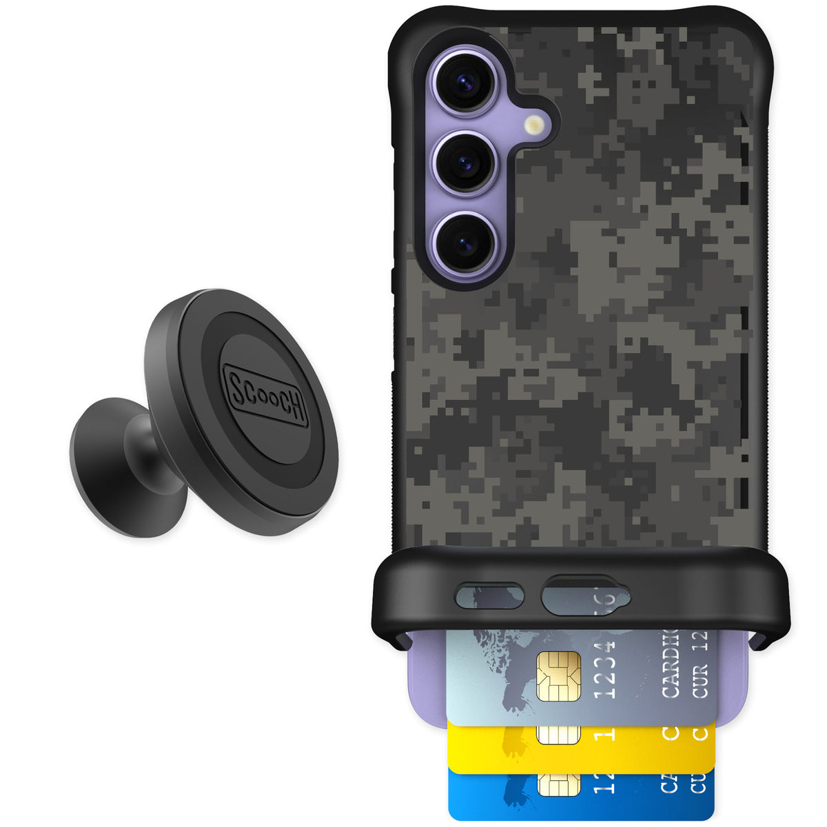 Scooch Wingmate Digi Camo for Galaxy S24 — Starter Bundle