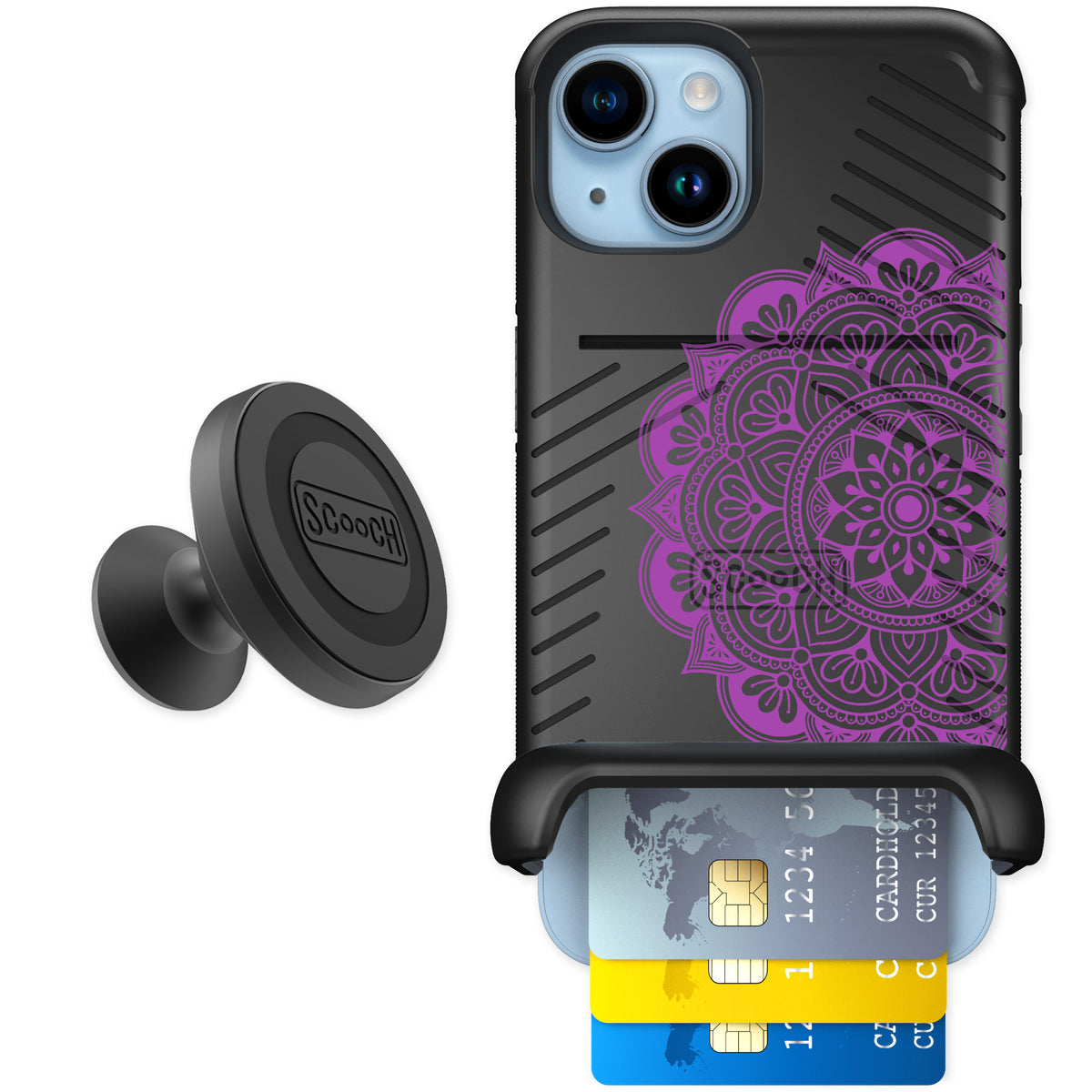 Scooch Wingmate Mandala Dreams for iPhone 14 — Starter Bundle