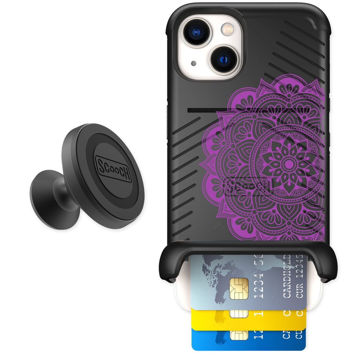 Scooch Wingmate Mandala Dreams for iPhone 13 — Starter Bundle