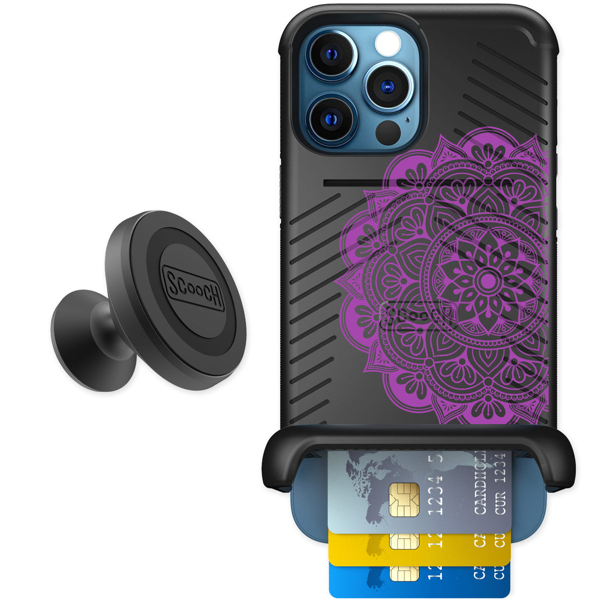 Scooch Wingmate Mandala Dreams for iPhone 12 Pro Max — Starter Bundle