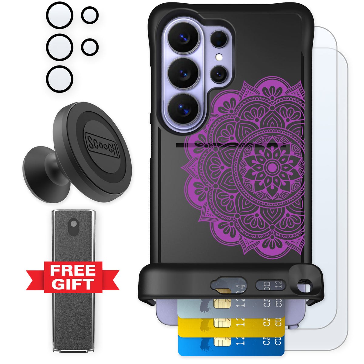 Scooch Wingmate Mandala Dreams for Galaxy S26 Ultra — Defender Bundle