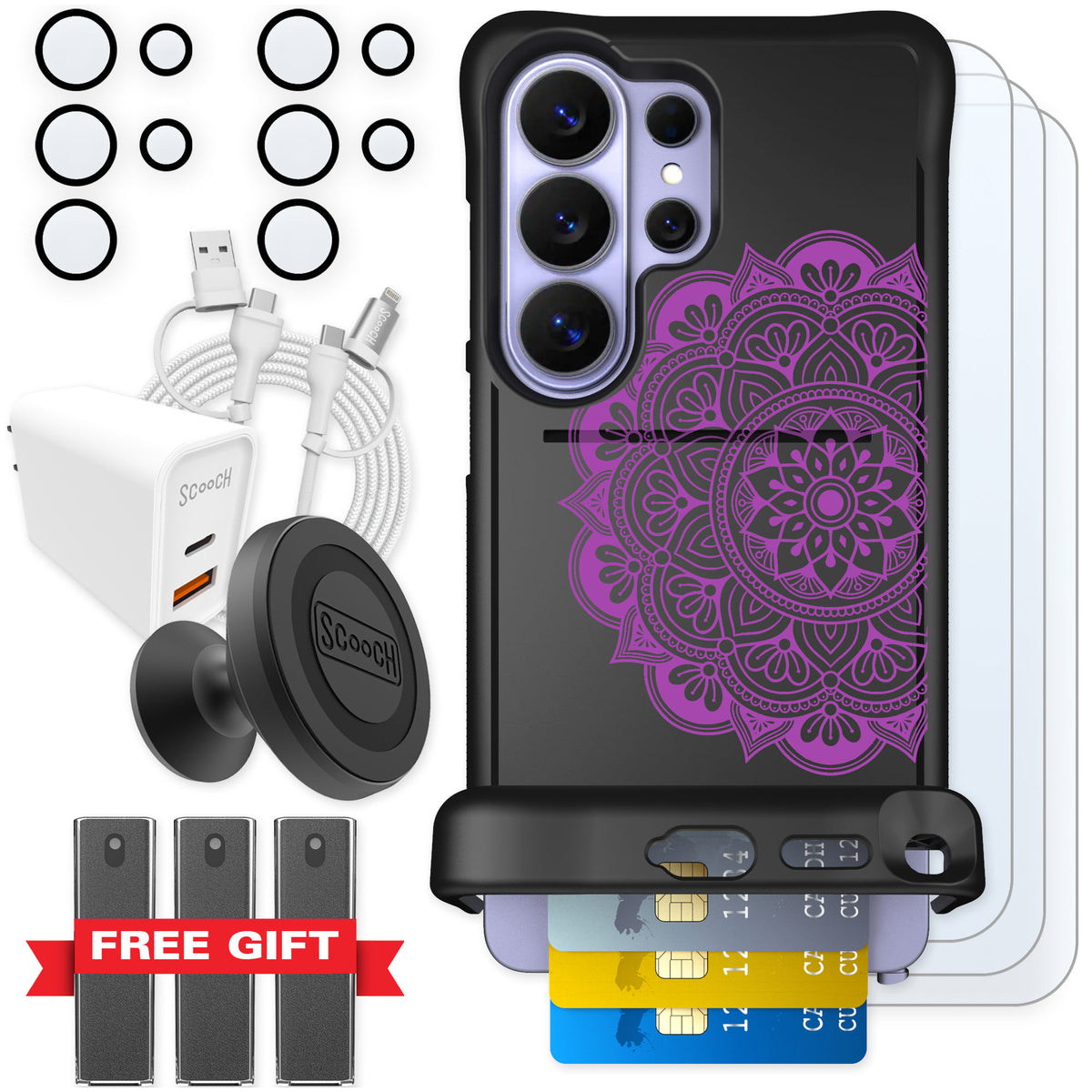 Scooch Wingmate Mandala Dreams for Galaxy S26 Ultra — Ultimate Bundle