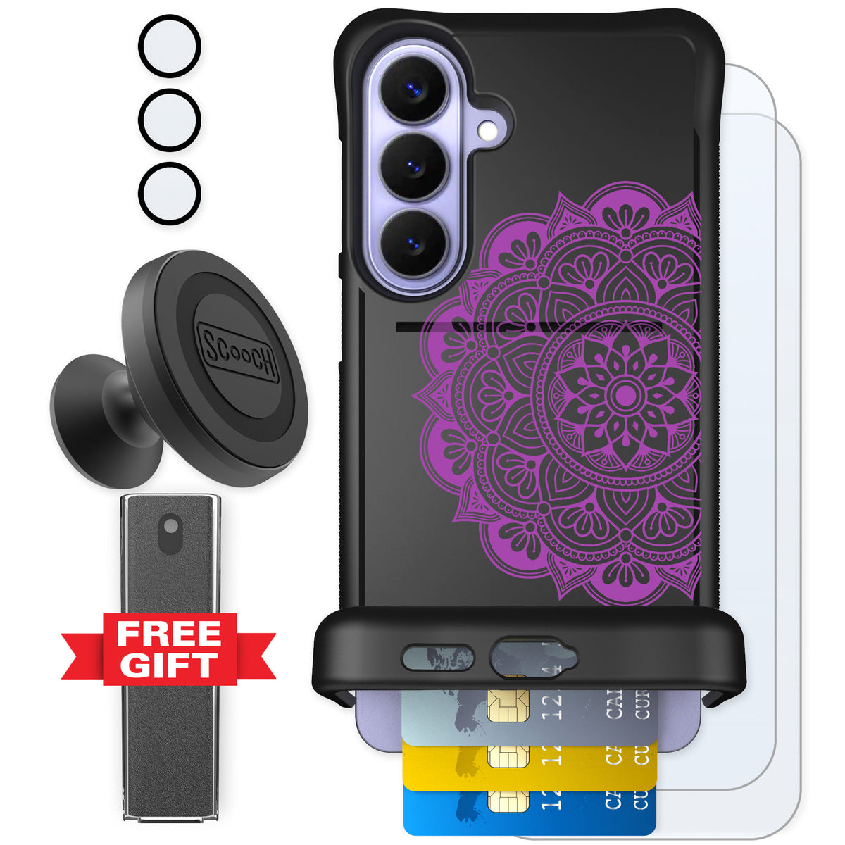 Scooch Wingmate Mandala Dreams for Galaxy S26+ — Defender Bundle
