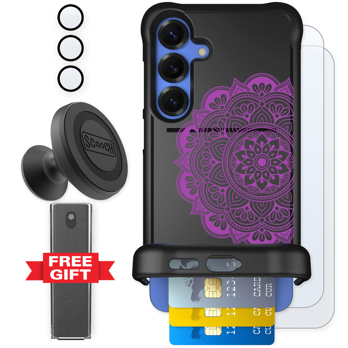 Scooch Wingmate Mandala Dreams for Galaxy S25+ — Defender Bundle