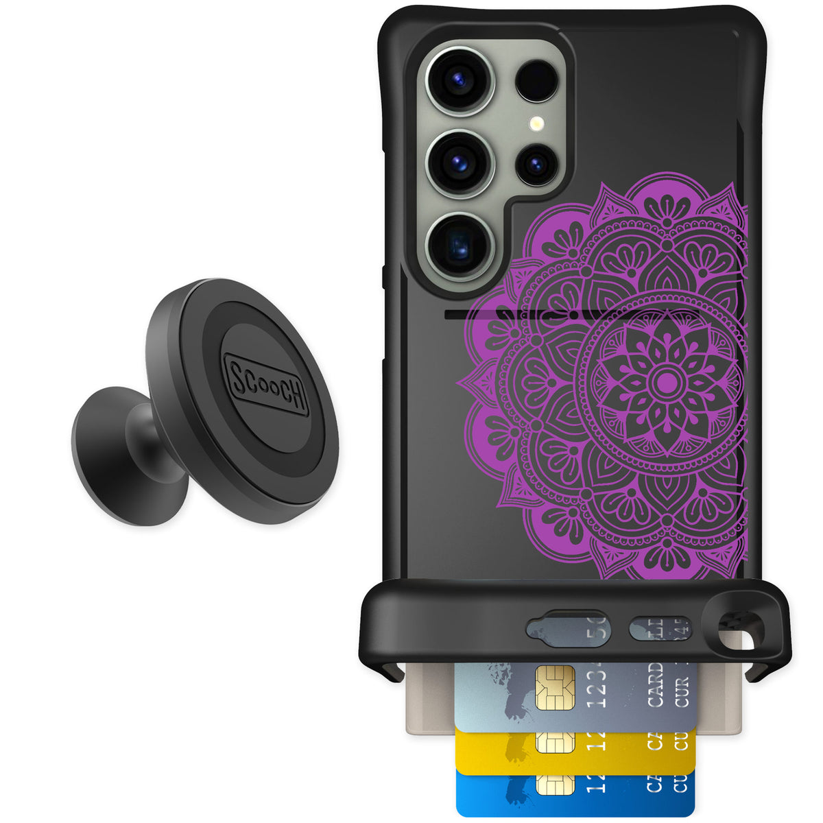 Scooch Wingmate Mandala Dreams for Galaxy S24 Ultra — Starter Bundle