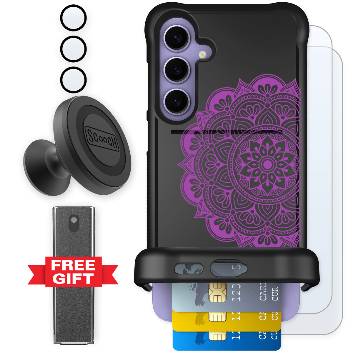Scooch Wingmate Mandala Dreams for Galaxy S24+ — Defender Bundle