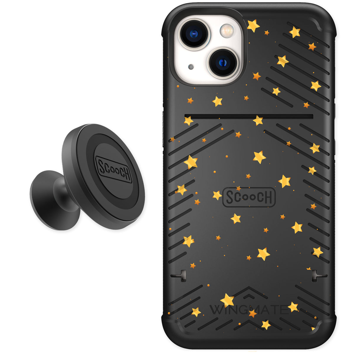 Scooch Wingmate Gold Stars for iPhone 13 — Starter Bundle