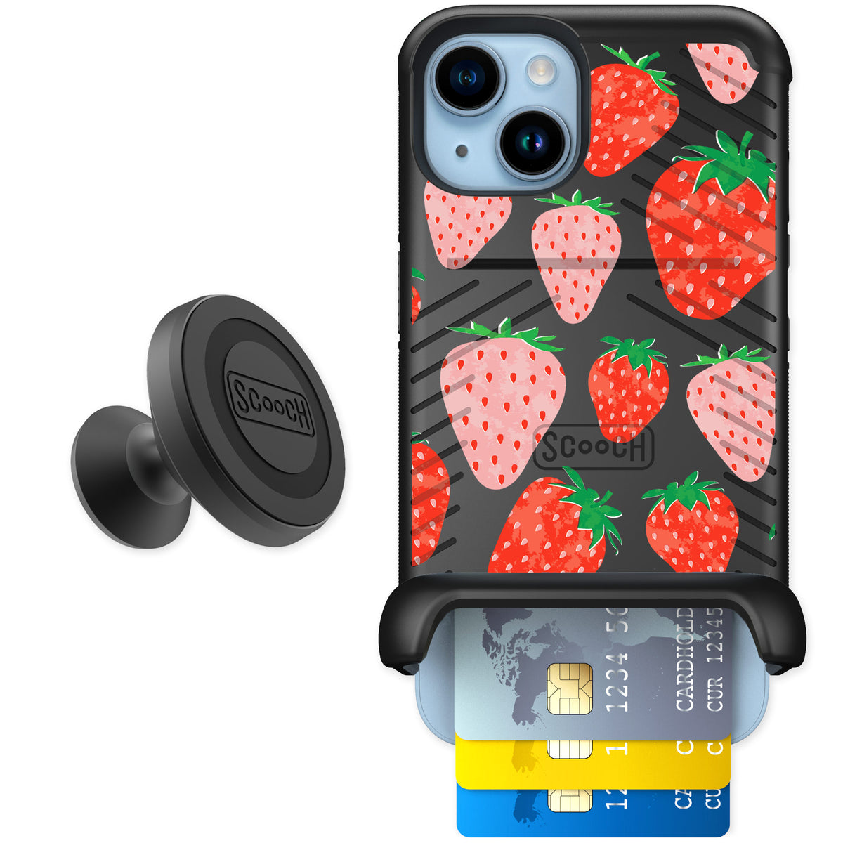 Scooch Wingmate Strawberry Fields for iPhone 14 — Starter Bundle