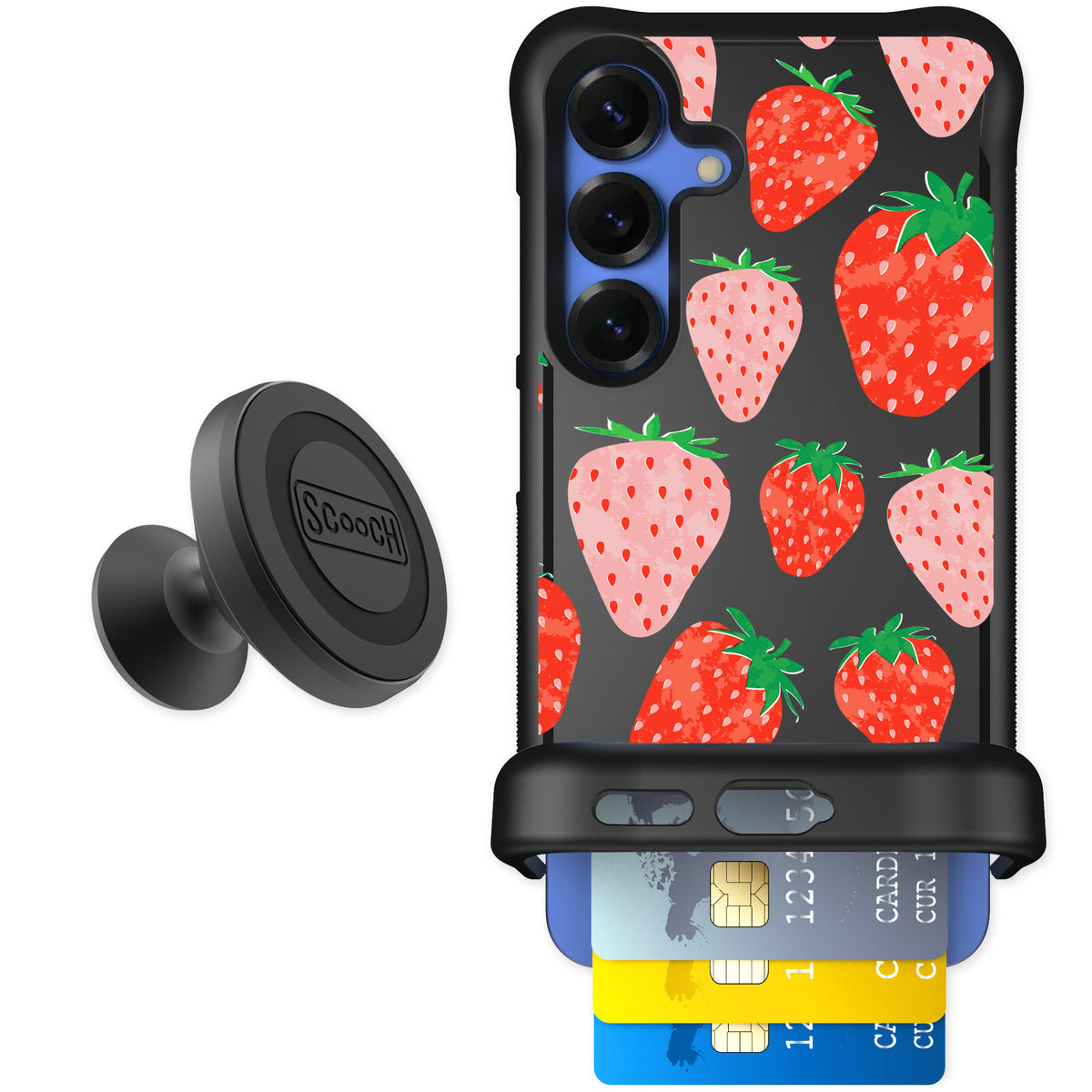 Scooch Wingmate Strawberry Fields for Galaxy S25 — Starter Bundle