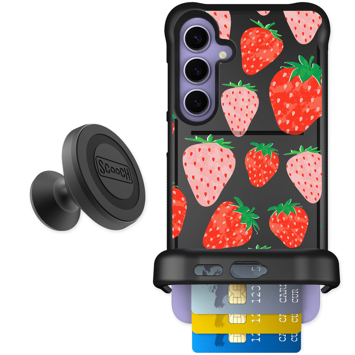 Scooch Wingmate Strawberry Fields for Galaxy S24+ — Starter Bundle