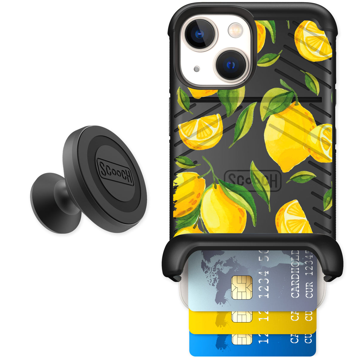Scooch Wingmate Amalfi Lemons for iPhone 13 mini — Starter Bundle