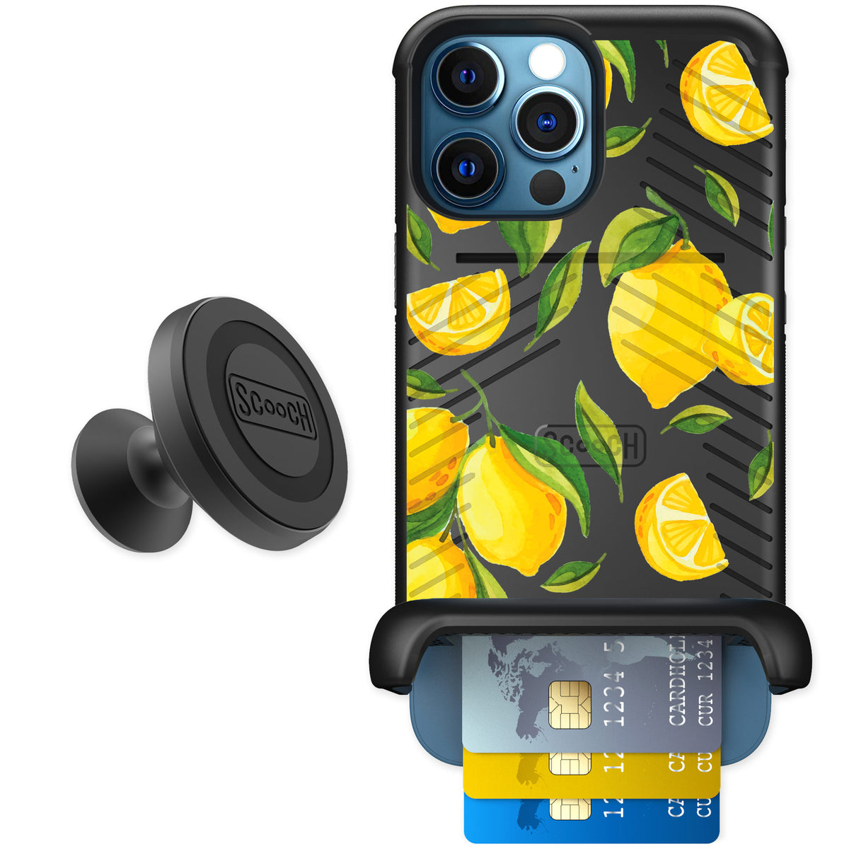 Scooch Wingmate Amalfi Lemons for iPhone 12 Pro Max — Starter Bundle