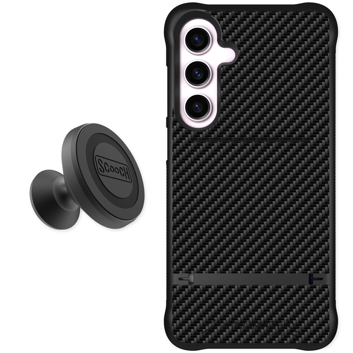 Scooch Wingmate Carbon Fiber for Galaxy S24+ — Starter Bundle