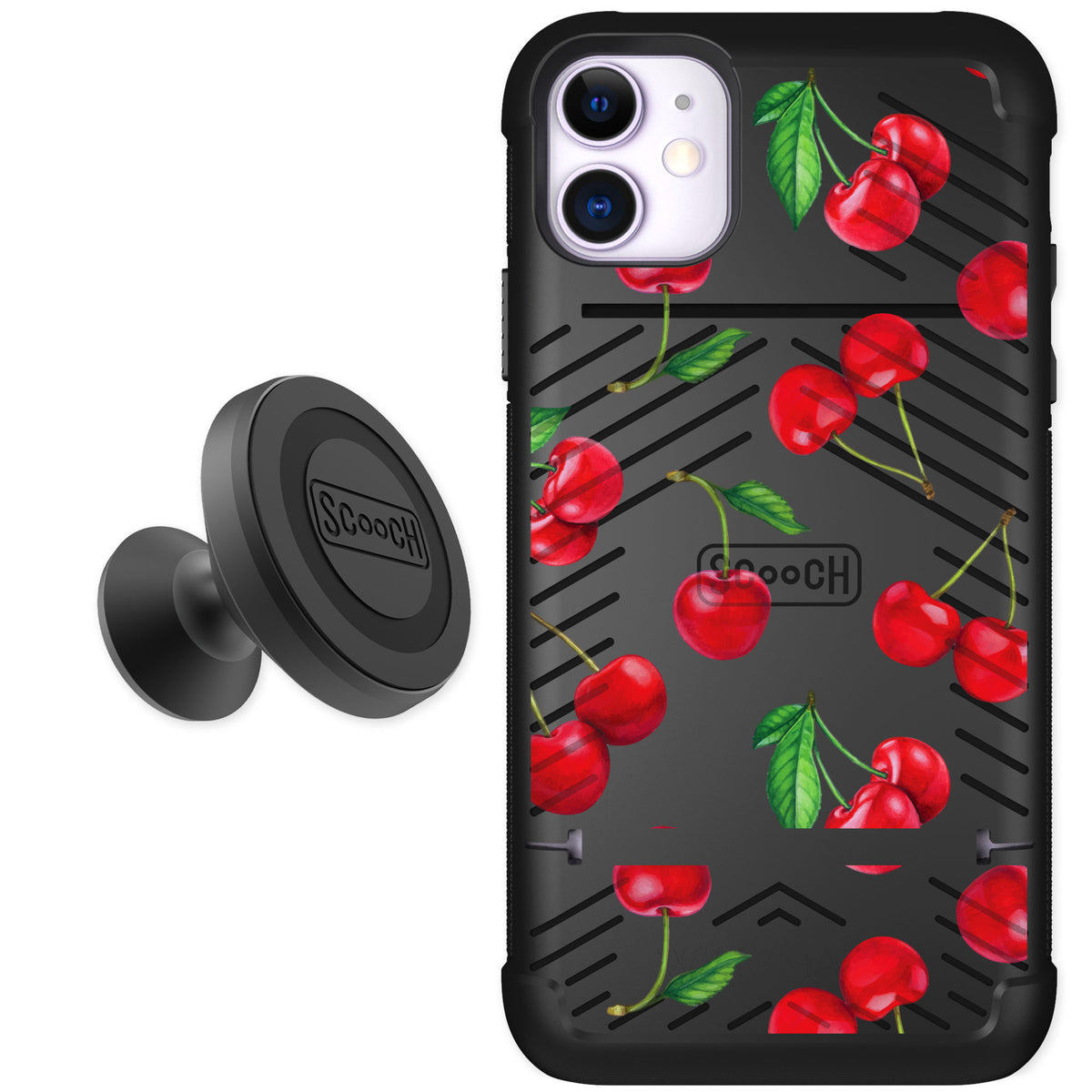 Scooch Wingmate Very Cherry for iPhone 11 — Starter Bundle