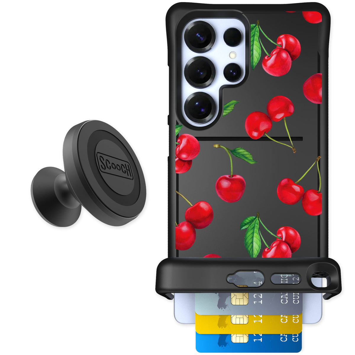 Scooch Wingmate Very Cherry for Galaxy S25 Ultra — Starter Bundle