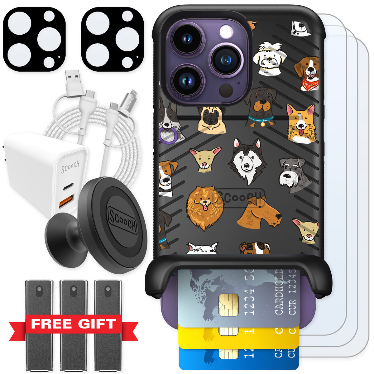 Scooch Wingmate Dog Squad for iPhone 14 Pro — Ultimate Bundle