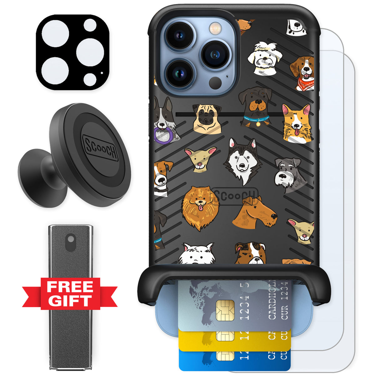 Scooch Wingmate Dog Squad for iPhone 13 Pro Max — Defender Bundle