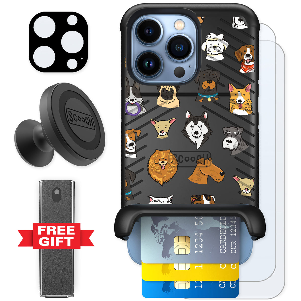 Scooch Wingmate Dog Squad for iPhone 13 Pro — Defender Bundle