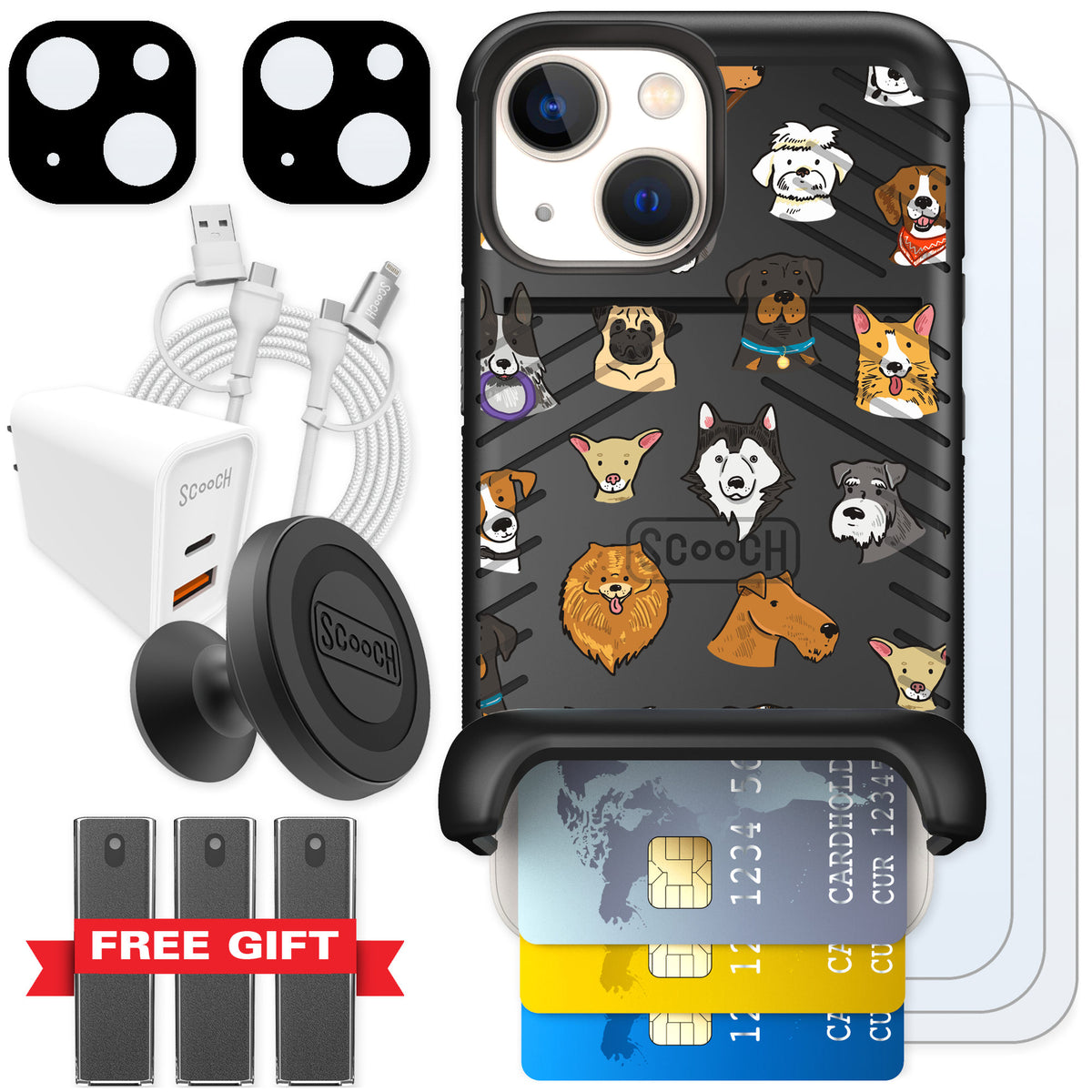 Scooch Wingmate Dog Squad for iPhone 13 mini — Ultimate Bundle